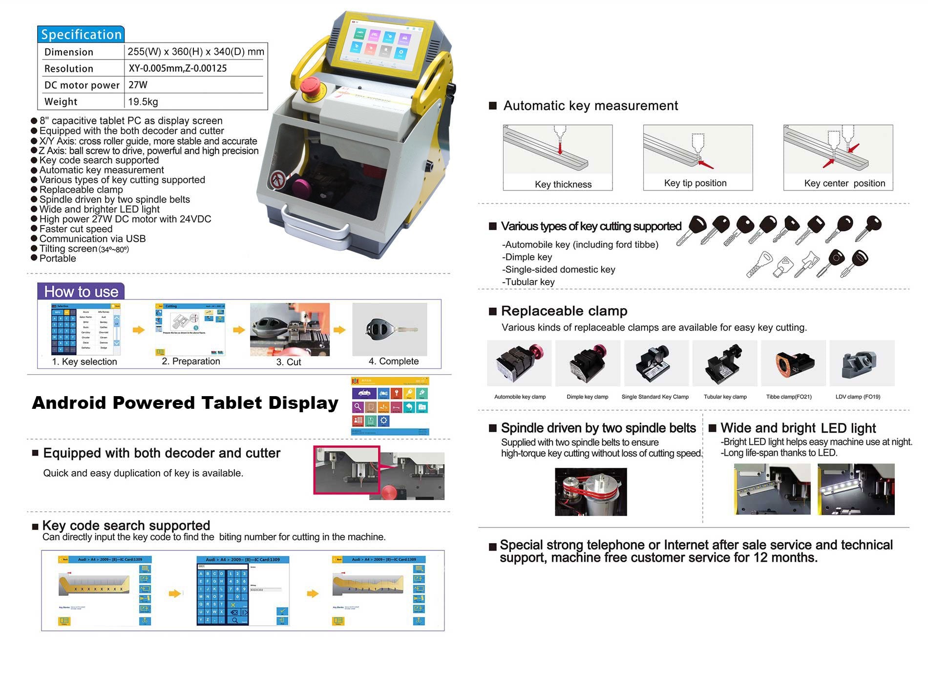 SEC-E9 Automatic Key Cutting Machine – DC Inverter Bundle – Newest Android Tablet Version 2019 - UHS Hardware SEC-E9 Automatic Key Cutting Machine – DC Inverter Bundle – Newest Android Tablet Version 2019 - UHS Hardware