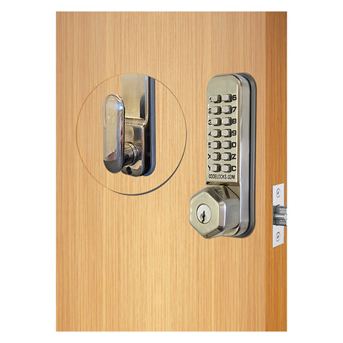 Code Locks - CL250 - Mechanical Lock - Light Duty - Dual Backset Deadlatch 3 3/4" - 2 3/8" - Mortise Tubular Latchbolt - Key Override - Fire Rated - Grade 2 - UHS Hardware Code Locks - CL250 - Mechanical Lock - Light Duty - Dual Backset Deadlatch 3 3/4" - 2 3/8" - Mortise Tubular Latchbolt - Key Override - Fire Rated - Grade 2 - UHS Hardware