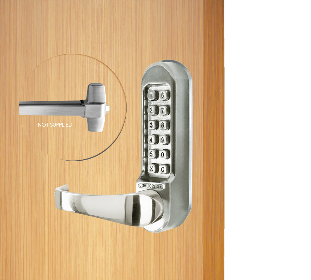Code Locks - CL500 - Mechanical Lock Trim - Heavy Duty - 2 3/4" Backset - Panic Access Kit - Stainless Steel - UHS Hardware Code Locks - CL500 - Mechanical Lock Trim - Heavy Duty - 2 3/4" Backset - Panic Access Kit - Stainless Steel - UHS Hardware