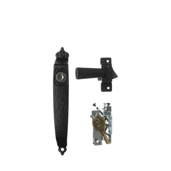 Wright - VVCK333X3BL - Keyed Colonial Push Button Latch - Black - UHS Hardware