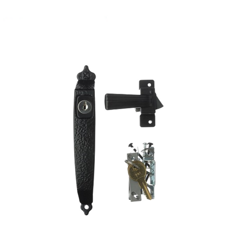 Wright - VVCK333X3BL - Keyed Colonial Push Button Latch - Black - UHS Hardware Wright - VVCK333X3BL - Keyed Colonial Push Button Latch - Black - UHS Hardware