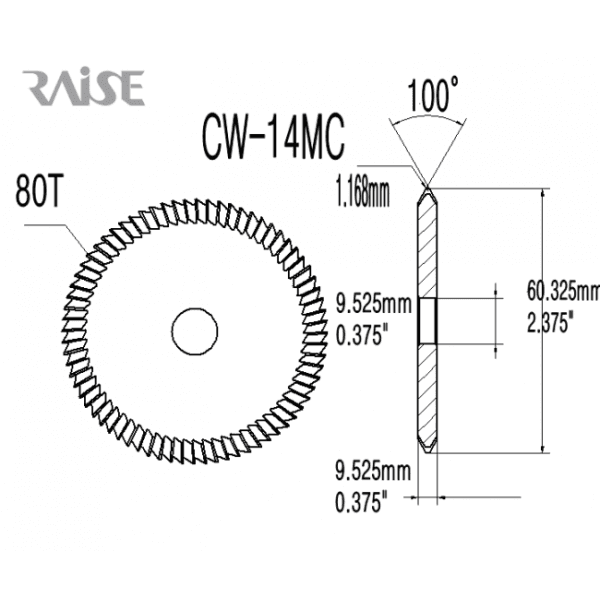 HPC - CW-14MC Cutter for HPC Key Machines (100º Large Cylinder) - UHS Hardware HPC - CW-14MC Cutter for HPC Key Machines (100º Large Cylinder) - UHS Hardware