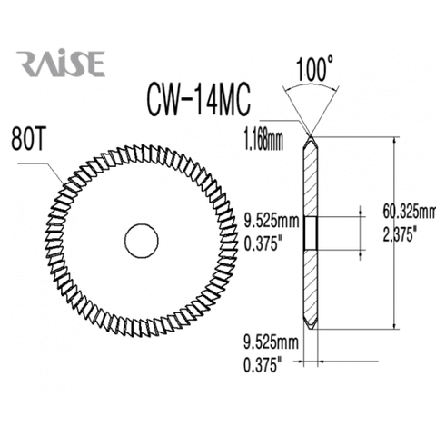 HPC - CW-14MC Cutter for HPC Key Machines (100º Large Cylinder) - UHS Hardware HPC - CW-14MC Cutter for HPC Key Machines (100º Large Cylinder) - UHS Hardware