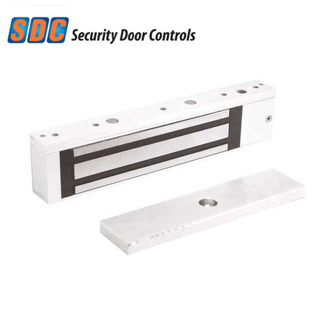 SDC - E1200 - Single Magnetic Lock - Surface Mount - 1200lbs. - 12/24VDC - Satin Aluminum - Grade 1 - UHS Hardware SDC - E1200 - Single Magnetic Lock - Surface Mount - 1200lbs. - 12/24VDC - Satin Aluminum - Grade 1 - UHS Hardware
