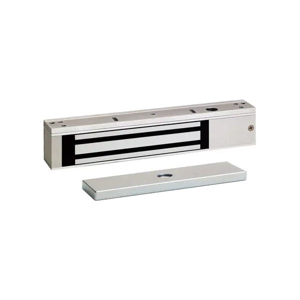 SDC - E600 - Single Magnetic Lock - Surface Mount - 600lbs. - 12/24VDC - Satin Aluminum - Grade 1 - UHS Hardware SDC - E600 - Single Magnetic Lock - Surface Mount - 600lbs. - 12/24VDC - Satin Aluminum - Grade 1 - UHS Hardware