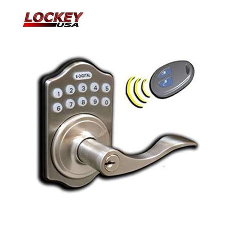 Lockey - E985 - Electronic Keypad E-Digital Lever Lock w/ Remote Control - UHS Hardware Lockey - E985 - Electronic Keypad E-Digital Lever Lock w/ Remote Control - UHS Hardware