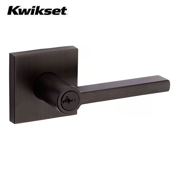 Kwikset - 156 - Halifax Lever - Square Rose - 11P - Venetian Bronze - Entrance - SmartKey Technology - Grade 2 - UHS Hardware Kwikset - 156 - Halifax Lever - Square Rose - 11P - Venetian Bronze - Entrance - SmartKey Technology - Grade 2 - UHS Hardware