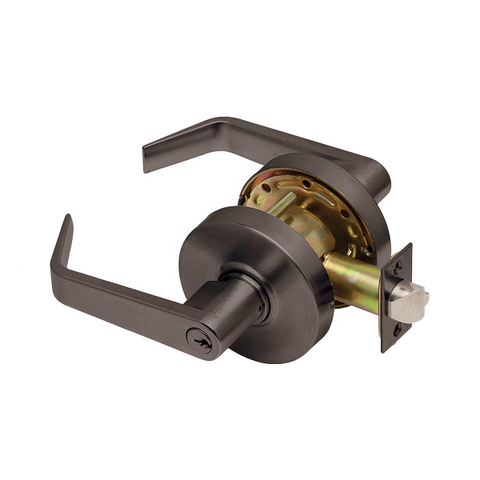 Dexter C1000 - Commercial Lever Set Handle - Cylindrical Lockset - Turn-Pushbutton - Keyed Different - 2-3/4” Standard Backset - Oil Rubbed Bronze - Entrance - Fire Rated - Grade 1 - UHS Hardware Dexter C1000 - Commercial Lever Set Handle - Cylindrical Lockset - Turn-Pushbutton - Keyed Different - 2-3/4” Standard Backset - Oil Rubbed Bronze - Entrance - Fire Rated - Grade 1 - UHS Hardware
