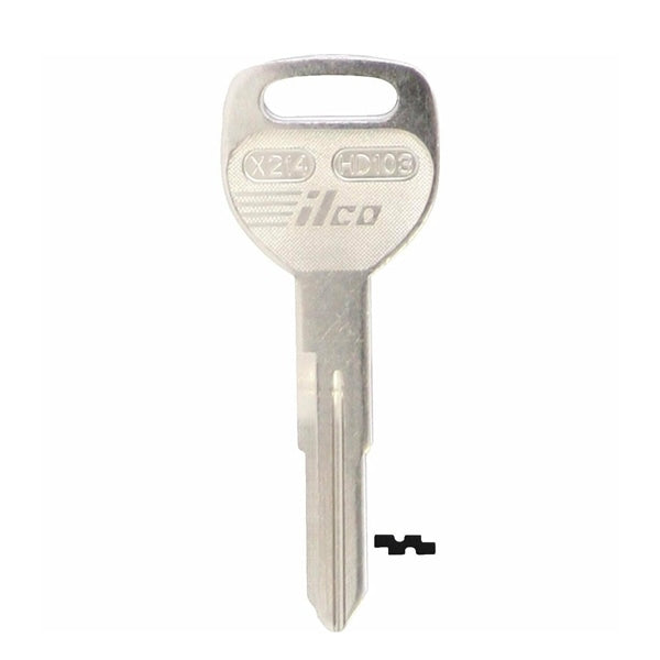 HD103-NP HONDA AUTO Key Blank - ILCO - UHS Hardware HD103-NP HONDA AUTO Key Blank - ILCO - UHS Hardware