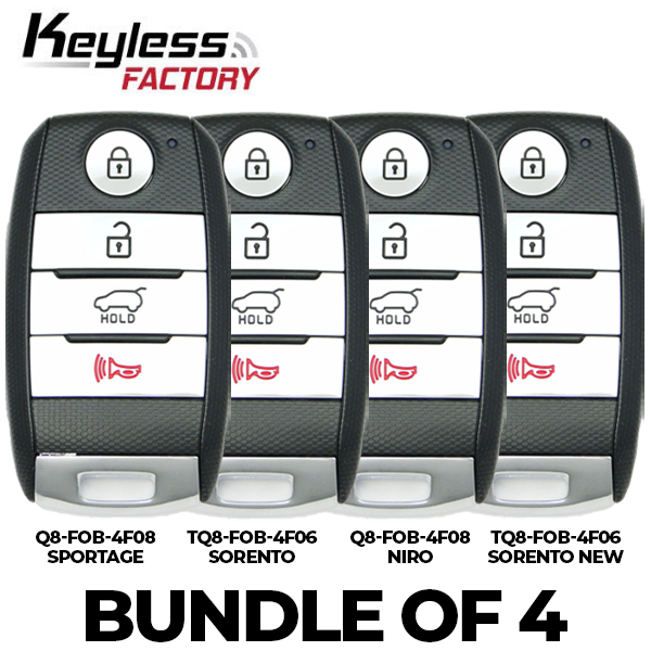 4 x 2015-2020 Kia Sportage Sorento Niro / 4-Button Smart Keys / TQ8-FOB-4F08 / TQ8-FOB-4F06 (BUNDLE OF 4) - UHS Hardware 4 x 2015-2020 Kia Sportage Sorento Niro / 4-Button Smart Keys / TQ8-FOB-4F08 / TQ8-FOB-4F06 (BUNDLE OF 4) - UHS Hardware