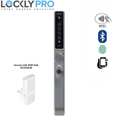 Lockly Pro - PGD238TWS - Defender Biometric Electronic Mortise Thumb Turn Set - RFID - Fingerprint Reader - Wifi - Bluetooth - Stainless Steel - (PREORDER) - UHS Hardware Lockly Pro - PGD238TWS - Defender Biometric Electronic Mortise Thumb Turn Set - RFID - Fingerprint Reader - Wifi - Bluetooth - Stainless Steel - (PREORDER) - UHS Hardware