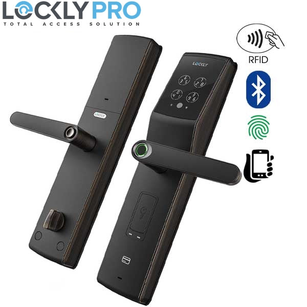 Lockly - PGD829AFVB- Secure Lux - Mortise Smart Lock - Fingerprint Reader - RFID Card - Bluetooth - Venetian Bronze - UHS Hardware Lockly - PGD829AFVB- Secure Lux - Mortise Smart Lock - Fingerprint Reader - RFID Card - Bluetooth - Venetian Bronze - UHS Hardware