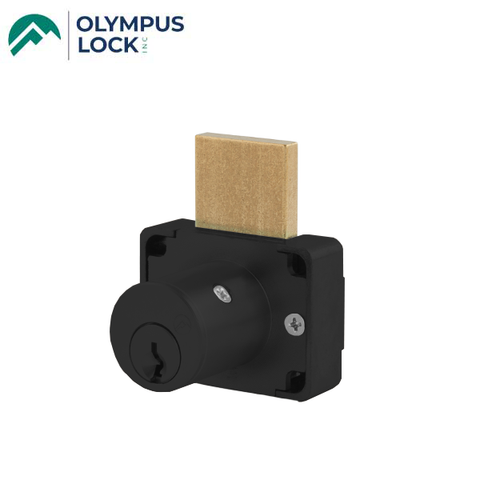 Olympus - 200DW - Drawer Deadbolt Lock - D4291 4-pin - Optional Cylinder Length - Standard Length Bolt - Matte Black - Optional Keying - Grade 1 - UHS Hardware Olympus - 200DW - Drawer Deadbolt Lock - D4291 4-pin - Optional Cylinder Length - Standard Length Bolt - Matte Black - Optional Keying - Grade 1 - UHS Hardware