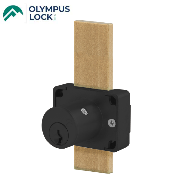 Olympus - 200DW - Drawer Deadbolt Lock - D4291 4-pin - Optional Cylinder Length - Long Bolt - Matte Black - Optional Keying - Grade 1 - UHS Hardware Olympus - 200DW - Drawer Deadbolt Lock - D4291 4-pin - Optional Cylinder Length - Long Bolt - Matte Black - Optional Keying - Grade 1 - UHS Hardware