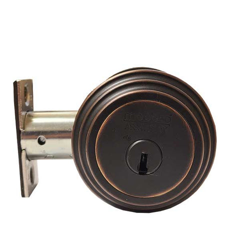 Medeco Residential 5 Pin BiLevel Single Deadbolt -10 - Satin Brass Blackened - UHS Hardware Medeco Residential 5 Pin BiLevel Single Deadbolt -10 - Satin Brass Blackened - UHS Hardware