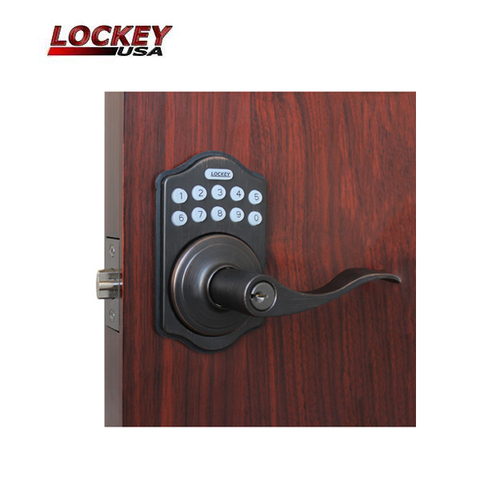 Lockey - E985 - Electronic Keypad E-Digital Lever Lock w/ Remote Control - UHS Hardware Lockey - E985 - Electronic Keypad E-Digital Lever Lock w/ Remote Control - UHS Hardware