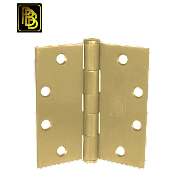 PBB - PB81 - Architectural Hinge - Full Mortise - Standard Weight - Plain Bearing - 4-1/2" x 4-1/2" - Dull Brass - UHS Hardware PBB - PB81 - Architectural Hinge - Full Mortise - Standard Weight - Plain Bearing - 4-1/2" x 4-1/2" - Dull Brass - UHS Hardware