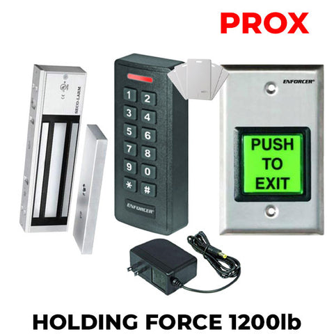 Seco-Larm - Single Door Maglock - 1200-lb Holding Force w/ PROX Keypad & Single Gang Wall Plate w/ 12VDC Plug-in Transformer - UHS Hardware Seco-Larm - Single Door Maglock - 1200-lb Holding Force w/ PROX Keypad & Single Gang Wall Plate w/ 12VDC Plug-in Transformer - UHS Hardware