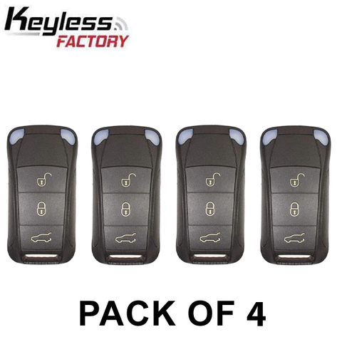 4 x 2004-2011 Porsche Cayenne / 4-Button Flip Key / 267-104-187 / KR55WK45032 / Keyless Go (AFTERMARKET) (Pack of 4) - UHS Hardware 4 x 2004-2011 Porsche Cayenne / 4-Button Flip Key / 267-104-187 / KR55WK45032 / Keyless Go (AFTERMARKET) (Pack of 4) - UHS Hardware