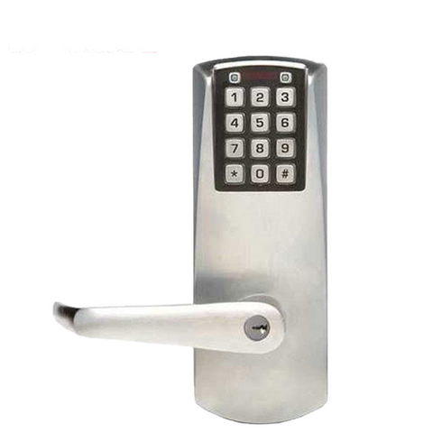 PowerPlex - P2031XS - Electronic Self-Powered Pushbutton Lever Lock - Schlage 'C' - 2¾" Backset - Satin Chrome - Grade 1 - UHS Hardware PowerPlex - P2031XS - Electronic Self-Powered Pushbutton Lever Lock - Schlage 'C' - 2¾" Backset - Satin Chrome - Grade 1 - UHS Hardware