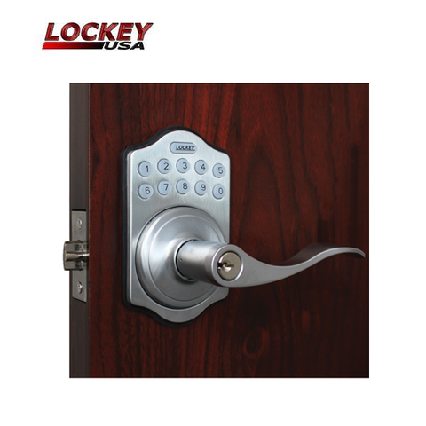 Lockey - E985 - Electronic Keypad E-Digital Lever Lock w/ Remote Control - UHS Hardware Lockey - E985 - Electronic Keypad E-Digital Lever Lock w/ Remote Control - UHS Hardware