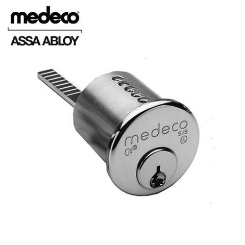 Medeco - 100400HT - M3 - High Security - 1-1/2" Rim Cylinder - 26 - Satin Chrome - DL Keyway - Grade 1 - UHS Hardware Medeco - 100400HT - M3 - High Security - 1-1/2" Rim Cylinder - 26 - Satin Chrome - DL Keyway - Grade 1 - UHS Hardware