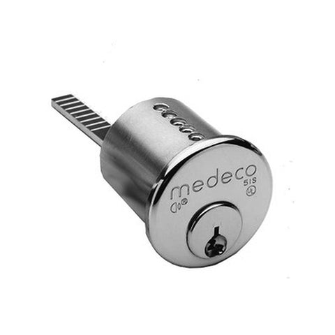 Medeco - 100400HT - M3 - High Security - 1-1/2" Rim Cylinder - 26 - Satin Chrome - DL Keyway - Grade 1 - UHS Hardware Medeco - 100400HT - M3 - High Security - 1-1/2" Rim Cylinder - 26 - Satin Chrome - DL Keyway - Grade 1 - UHS Hardware