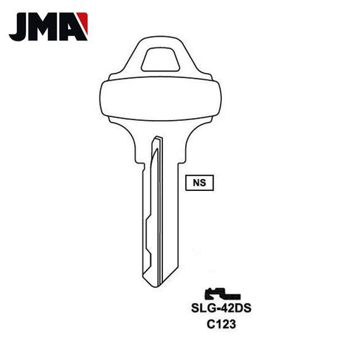 Schlage SCH / C123 6-Pin Key Blank - Brass (JMA-SLG-42DS) - UHS Hardware Schlage SCH / C123 6-Pin Key Blank - Brass (JMA-SLG-42DS) - UHS Hardware