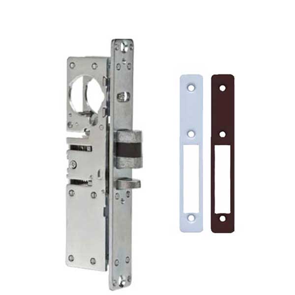 ILCO - 451 Deadlatch Mortise Lock - 1 1/8" Backset - RH - Flat Faceplates - Clear/Dark Bronze Faceplates - UHS Hardware ILCO - 451 Deadlatch Mortise Lock - 1 1/8" Backset - RH - Flat Faceplates - Clear/Dark Bronze Faceplates - UHS Hardware
