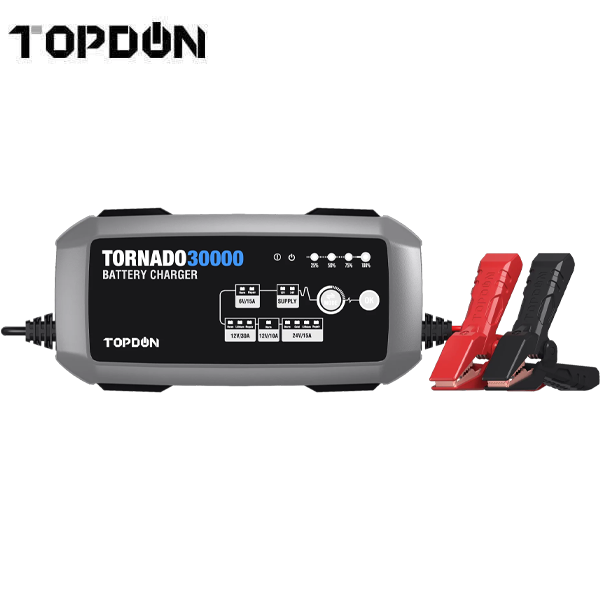TOPDON - Tornado 30000 - Battery Charger - Lead-Acid Battery - Lithium-Ion Battery - 360W - UHS Hardware TOPDON - Tornado 30000 - Battery Charger - Lead-Acid Battery - Lithium-Ion Battery - 360W - UHS Hardware