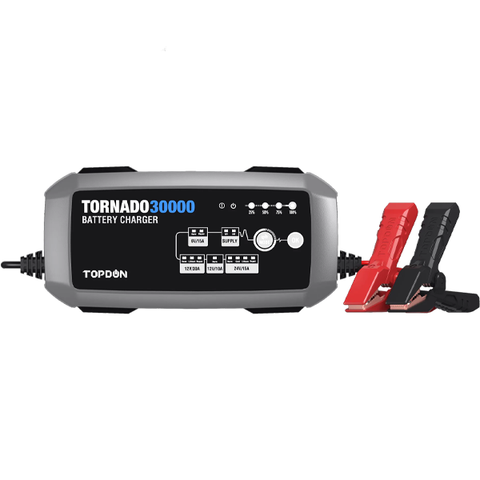 TOPDON - Tornado 30000 - Battery Charger - Lead-Acid Battery - Lithium-Ion Battery - 360W - UHS Hardware TOPDON - Tornado 30000 - Battery Charger - Lead-Acid Battery - Lithium-Ion Battery - 360W - UHS Hardware