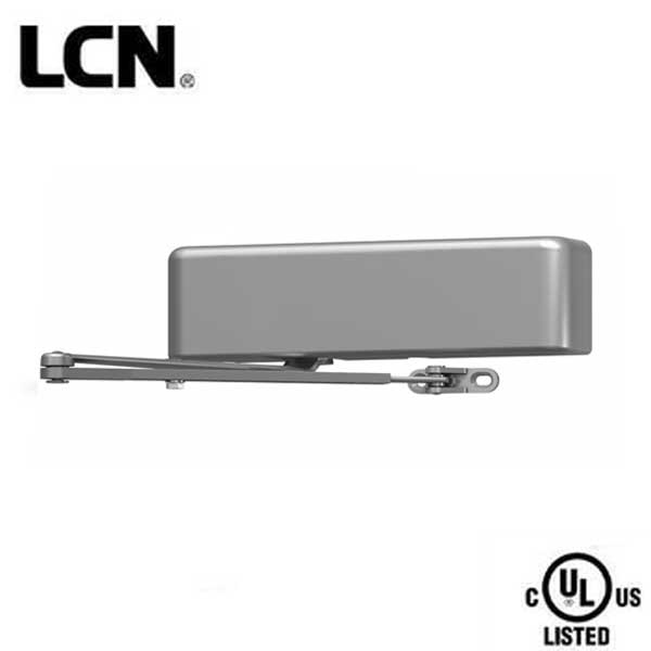 Does the LCN 4021 door closer allow for a full 180-degree opening?