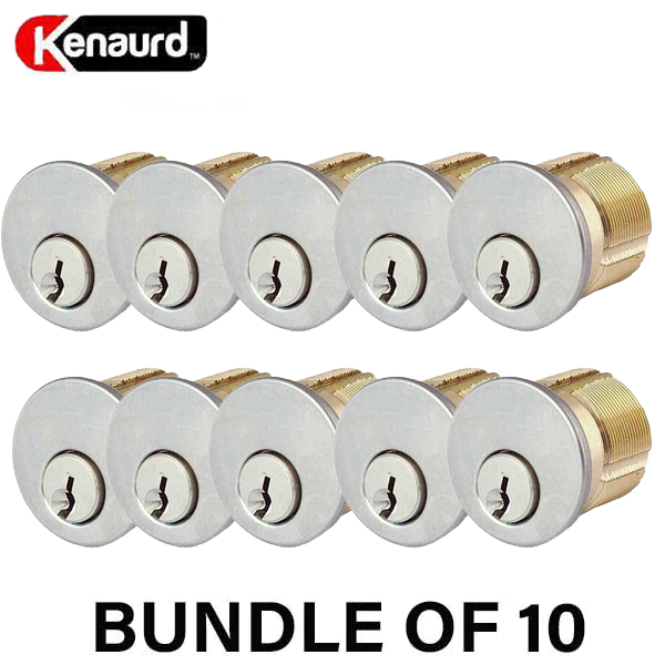 10 x Premium Mortise Cylinder - 1-1/8" - 26D - Satin Chrome - (SC1) (BUNDLE OF 10) Questions & Answers