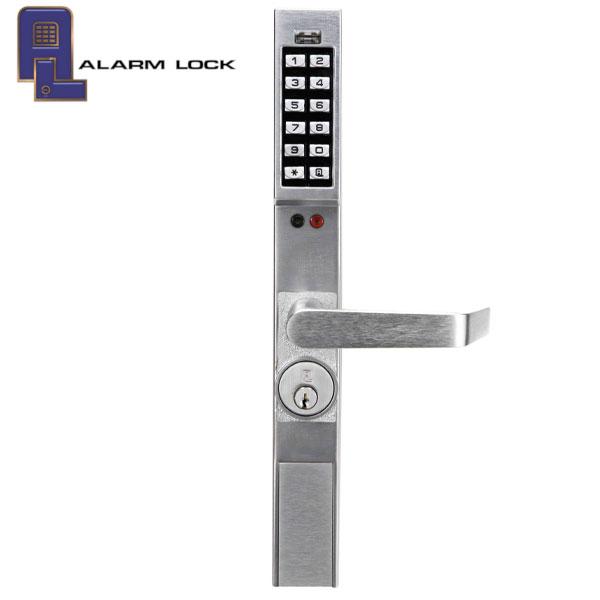 Alarm Lock Trilogy - DL1300ET - Narrow Stile Keypad Lever Lock Exit Trim w/ Audit Trail - 26D - Satin Chrome - Grade 1 Questions & Answers