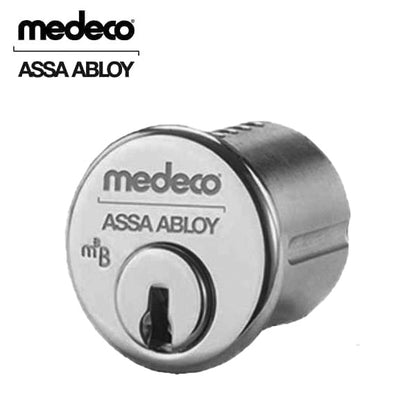 Medeco - 100100 - 5-Pin - 1" Rim Cylinder Z02 Adams Rite Cam - 04 Sky Keyway Sub-Assembled - 26 - Satin Chrome - Grade 1