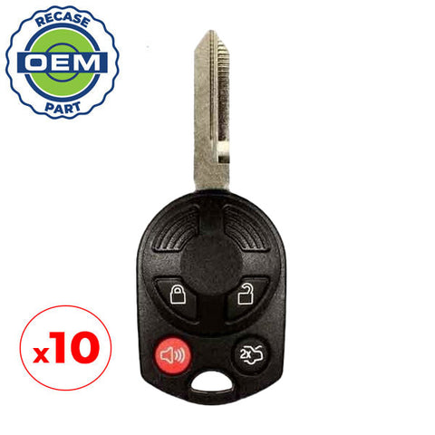 10 x 2007-2010 Lincoln / 4-Button Remote Head Key  / PN: 164-R7015 / OUCD6000022 / H75 / Chip 40 Bit (OEM Recase)
