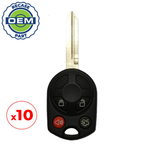 10 x 2006-2012 Ford / 4-Button Remote Head Key / PN: 164-R7040 / OUCD6000022 (OEM Recase)