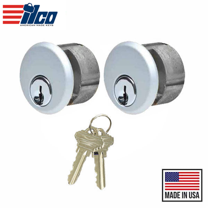 Ilco - Keyed Mortise - Schlage C Keyway - AR Cam - Zinc - KA2 - AL - Aluminum