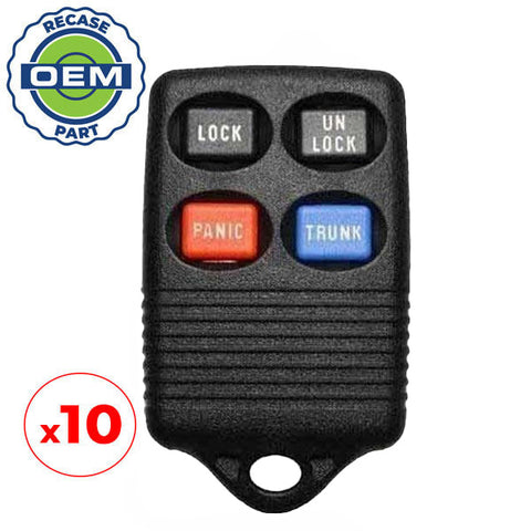 10 x 1992-1998 Ford Mercury Lincoln Mazda / 4-Button Keyless Entry Remote / PN: 3165189 / GQ43VT4T / (OEM Recase)