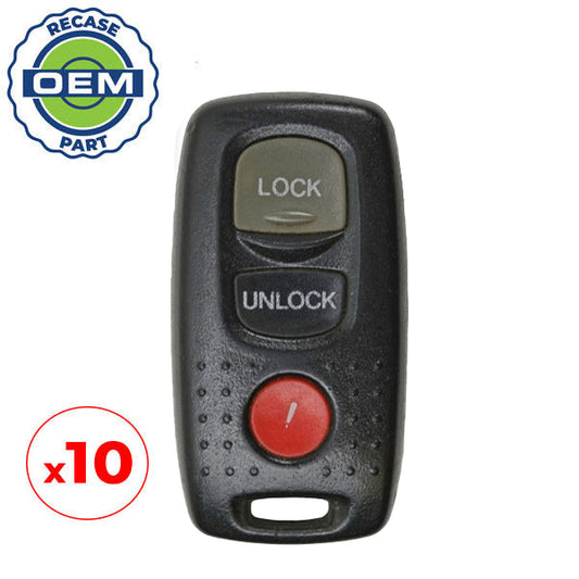 10 x 1999-2003 Mazda / 3-Button Keyless Entry Remote / PN: BL8D-67-5RY / KPU41704 (OEM Recase)