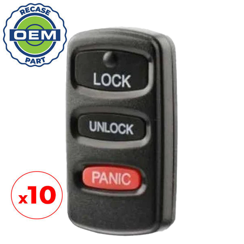 10 x 2002-2006 Mitsubishi Endeavor Eclipse / 3-Button Keyless Entry Remote / PN: MR587982 / OUCG8D-525M-A (OEM Recase)