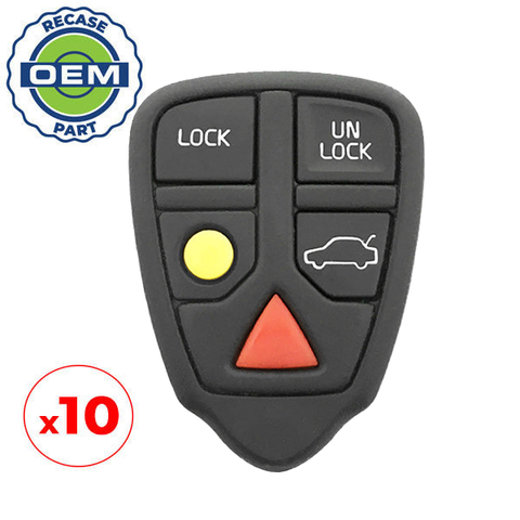 10 x 1999-2003 Volvo / 5-Button Keyless Entry Remote / PN: 8685150 / LQNP2T-APU(OEM Recase)