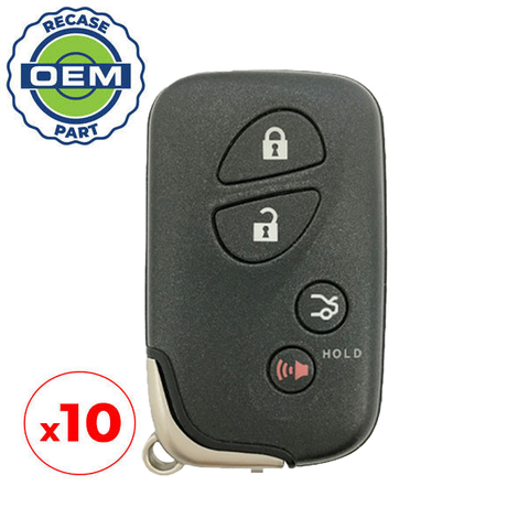 10 x 2008-2012 Lexus / 4-Button Smart Key / PN: 89904-50380 / HYQ14AAB / E Board 3370 (OEM Recase)