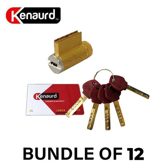 12 x Key Controlled - (Key-In-Knob) KIK Cylinder - 06 Keyway - 26D - Satin Chrome (BUNDLE OF 12)