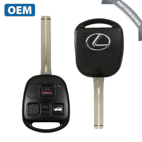 1998-2001 Lexus ES300 SC300 SC400 / 3-Button Remote Head Key / Long Blade / PN: 89070-33470 / HYQ1512V (OEM Refurb)