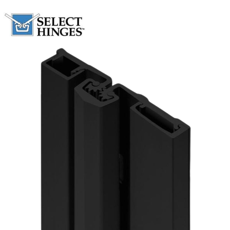 SLH-SL5712BKH Full Surface Geared Continuous Hinge in black finish, 120-inch length, designed for commercial doors.