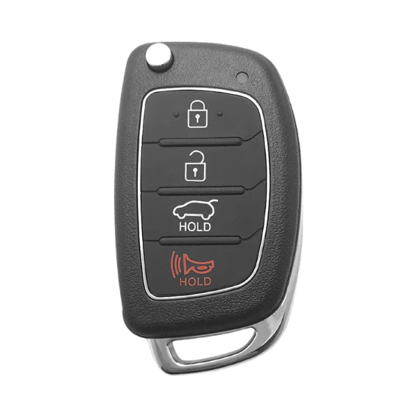 Detailed close-up of Hyundai Tucson 433MHz flip key buttons
