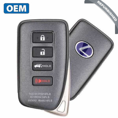 2020-2022 Lexus / 4-Button Smart Key / PN:  89904-0E180 / HYQ14FLB (OEM Refurb)