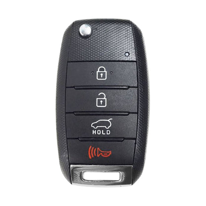 Close-up view of 2019 Kia Sedona 4-button flip key with OEM part number 95430-A9160.