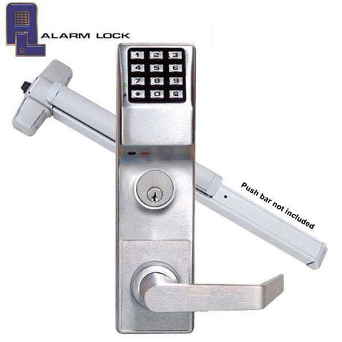 Alarm Lock Trilogy - ETDLNS1G - Networx Panic Exit Trim Keypad Digital Lock w/ Audit Trail - Von Duprin 9900 Prep - Satin Chrome
